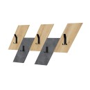 Κρεμάστρα τοίχου Livy Megapap χρώμα sapphire oak - γκρι ρετρό 75,2x1,8x45,3εκ.