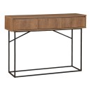 Κονσόλα Amedeo Megapap χρώμα καρυδί 120x36x90εκ.