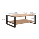 Τραπεζάκι σαλονιού Atlas Megapap χρώμα atlantic pine 110x70x40εκ.