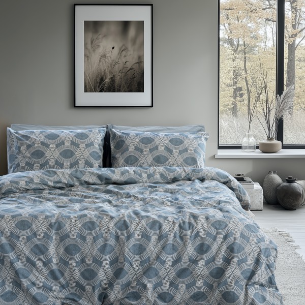 LINO Ζεύγος Μαξιλαροθήκες (52x75) Loomo Μπλε