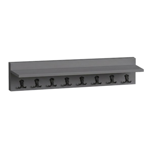 Κρεμάστρα τοίχου Vettini Megapap χρώμα ανθρακί 100x12x20εκ.