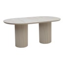 Τραπέζι Hazar Megapap Mdf χρώμα travertine - sandstone 180x90x77εκ.