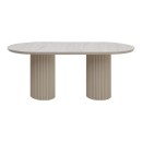 Τραπέζι Hazar Megapap Mdf χρώμα travertine - sandstone 180x90x77εκ.