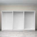 Ντουλάπα ρούχων Victoria Megapap εξάφυλλη χρώμα λευκό 300x60x181εκ.