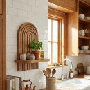 Ραφιέρα τοίχου Artwill Megapap Mdf χρώμα oak 26x13x35εκ.