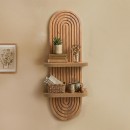 Ραφιέρα τοίχου Artwill Megapap Mdf χρώμα oak 26x13x70εκ.