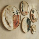 Διακοσμητικό τοίχου Nima Megapap σετ 5 τμχ ξύλινο - Mdf χρώμα φυσικό