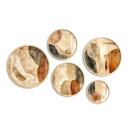 Διακοσμητικό τοίχου Nima Megapap σετ 5 τμχ ξύλινο - Mdf χρώμα φυσικό