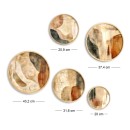 Διακοσμητικό τοίχου Nima Megapap σετ 5 τμχ ξύλινο - Mdf χρώμα φυσικό