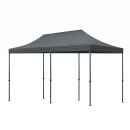 Κιόσκι - Gazebo Bari Megapap πτυσσόμενο μεταλλικός σκελετός - αδιάβροχο ύφασμα χρώμα γκρι 3x6x3,27m.