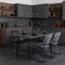 Τραπέζι Levico Megapap Mdf - μεταλλικό χρώμα σκούρο γκρι σκυροδέματος 130x70x75εκ.
