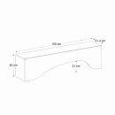 Έπιπλο τηλεόρασης Mara Megapap με LED χρώμα travertine 150x31,4x40εκ.