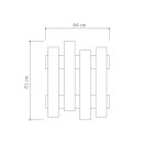 Κρεμάστρα τοίχου Wave Megapap χρώμα black wood 64x4x81εκ.