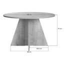 Τραπέζι Virela Megapap χρώμα travertine Ø120x75εκ.