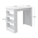 Τραπέζι μπαρ Deep Megapap χρώμα λευκό 120x50x100εκ.