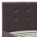 Κρεβάτι Sissy Megapap από τεχνόδερμα χρώμα καφέ 160x200εκ.