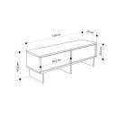 Έπιπλο τηλεόρασης Yuki Megapap χρώμα sandstone - sepet oak 118x35x40,6εκ.