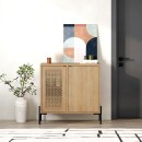 Μπουφές Naive Megapap χρώμα sapphire oak 80x40x80εκ.