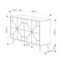 Μπουφές Dune Megapap χρώμα sapphire oak 123x35x77,4εκ.