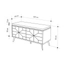 Παπουτσοθήκη Dune Megapap χρώμα sapphire oak 107x35x55εκ.