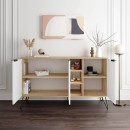 Μπουφές Clara Megapap χρώμα sapphire oak - λευκό 142x35,6x83εκ.