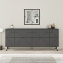 Μπουφές Dune Megapap χρώμα ανθρακί 184x35x77,4εκ.