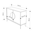 Μπουφές Gora Megapap χρώμα ανοιχτό καρυδί 110x35,6x82εκ.