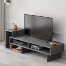 Έπιπλο τηλεόρασης Tetra Megapap χρώμα γκρι ρετρό 136,7x40x42εκ.