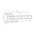 Έπιπλο τηλεόρασης Tetra Megapap χρώμα γκρι ρετρό 136,7x40x42εκ.