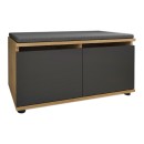 Παπουτσοθήκη Twain Megapap 8 ζευγών χρώμα sapphire oak - ανθρακί 80x35x42εκ.