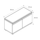 Παπουτσοθήκη Twain Megapap 8 ζευγών χρώμα sapphire oak - ανθρακί 80x35x42εκ.