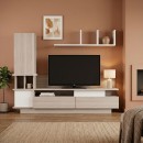 Σύνθεση τηλεόρασης Almeria Megapap χρώμα λευκό - cordoba 149x29,5x117εκ.