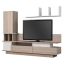 Σύνθεση τηλεόρασης Almeria Megapap χρώμα λευκό - cordoba 149x29,5x117εκ.