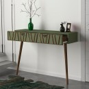 Κονσόλα επιτοίχια Forest Megapap χρώμα λαδί - καρυδί 120x35x89,3εκ.