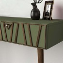 Κονσόλα επιτοίχια Forest Megapap χρώμα λαδί - καρυδί 120x35x89,3εκ.