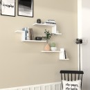 Ραφιέρα τοίχου Lowa Megapap 3 τεμαχίων χρώμα λευκό 57,7x14,5x18εκ.