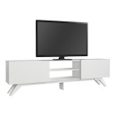 Έπιπλο τηλεόρασης Jarvis Megapap χρώμα λευκό 180x31,3x58εκ.