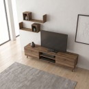 Έπιπλο τηλεόρασης Seddra Megapap χρώμα καρυδί 180x31,5x45εκ.