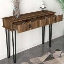 Κονσόλα Helsinki Megapap χρώμα καρυδί 120x35,5x90εκ.