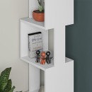 Βιβλιοθήκη Piri Megapap χρώμα λευκό 35x30x161εκ.