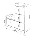 Παπουτσοθήκη Dude Megapap χρώμα sapphire oak 104,8x26x118,5εκ.