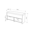 Παπουτσοθήκη Cove Megapap χρώμα ανθρακί 106x34x51,5εκ.