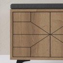 Παπουτσοθήκη Dune Megapap χρώμα ανοιχτό καρυδί 107x35x55εκ.