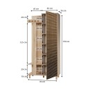 Έπιπλο εισόδου Soho Megapap χρώμα sonoma 90x36x194εκ.