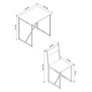 Τραπεζαρία Maysa Megapap Σετ 3 τμχ χρώμα pine oak 72,5x52,5x71,8εκ.