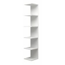 Βιβλιοθήκη - Ραφιέρα τοίχου Silver Megapap χρώμα λευκό 34,6x31,5x180εκ.