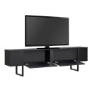 Έπιπλο τηλεόρασης Luxe Megapap χρώμα black wood 180x30x50εκ.