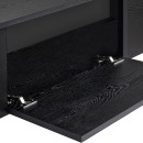 Έπιπλο τηλεόρασης Luxe Megapap χρώμα black wood 180x30x50εκ.