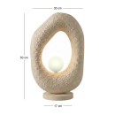 Φωτιστικό επιτραπέζιο Zoga Megapap G9 fiberglass μονόφωτο χρώμα εκρού 30x17x50εκ.