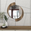 Καθρέπτης τοίχου Sevilla Μegapap χρώμα καρυδί 59,2x2,2x69εκ.